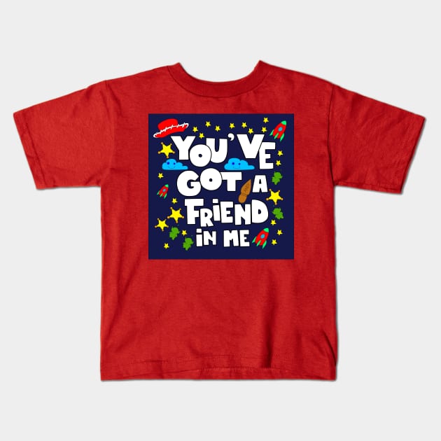 i have friends Kids T-Shirt by jorge_lebeau